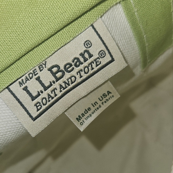 New Vintage 90s L.L. Bean Boat&Tote Green Floral Print Mini Tote Bag with Zipper - Picture 8 of 9